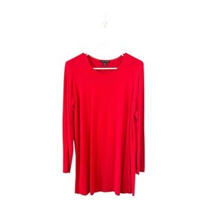 Eileen Fisher Red Tunic Top Size Small